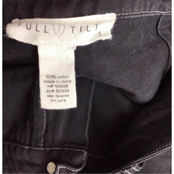 Full Tilt Black Wide Leg Cargo Pants for Woman - Picture 5 of 5